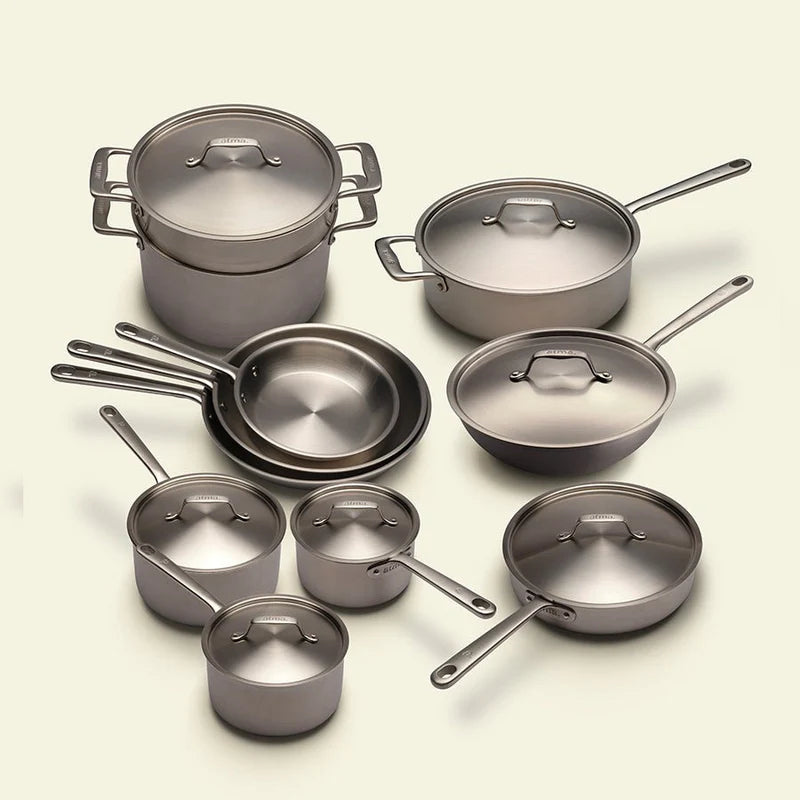 Alma Kitchenware – Kokkärlsset i rostfritt stål, 19 delar