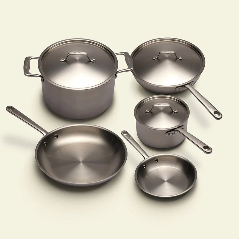 Alma Kitchenware – Kokkärlsset i rostfritt stål, 9 delar